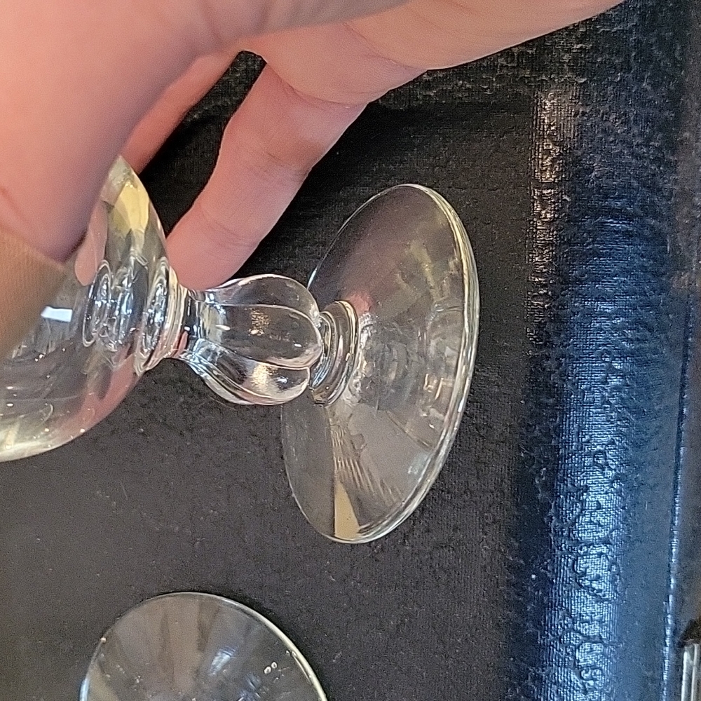 Vintage MCM Silver Rimmed Cordial Glasses - Picture 8 of 8